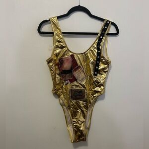 lefthandla gold bodysuit